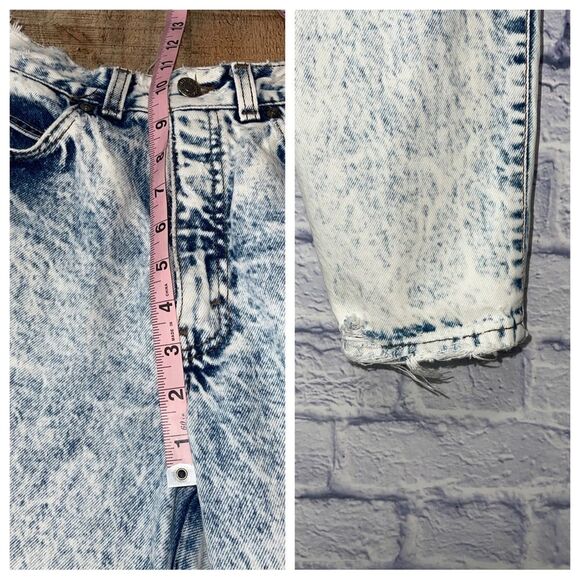 VTG 80's 90s Levi's Sz 0 Made in USA acid wash jeans - Picture 8 of 10